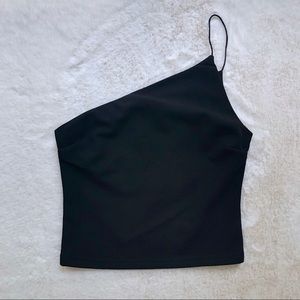 Princess Polly “Zoha” Black One Shoulder Tank Top